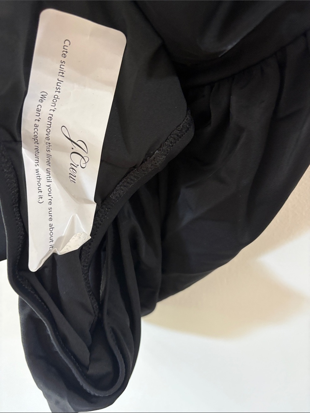 J Crew - NWT - Classic Black One-Piece Swimsuit - large - Picture 4 of 5